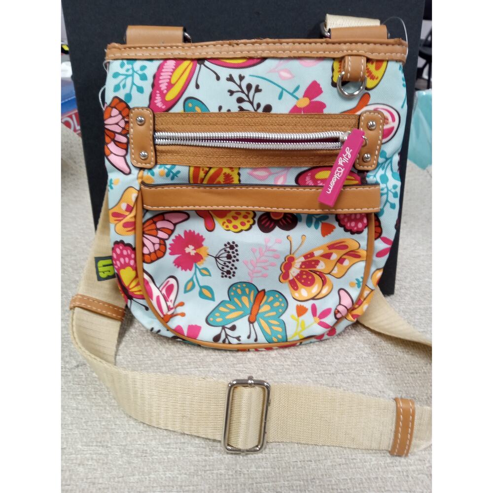 Lily Bloom Butterflies and Blooms Crossbody Purse 0302
